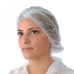 CUFFIA BIANCA DONNA TNT CON RACCOGLIE CAPELLI