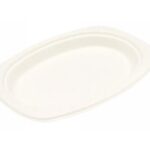 PIATTO OVALE POLPA CELLULOSA BIANCO CM. 23X16