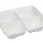 VASSOIO 4 SCOMP.POLP.CELL.550MLX4 BIANCO 250X300X75H MM