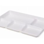 VASSOIO 5 SCOMP.POLP.CELL.282X220X38MM BIANCO