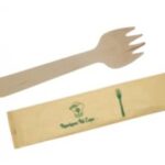 FORCHETTE LEGNO IMBUSTATE SINGOLARMENTE NATURALE 16 CM