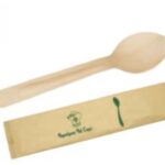 CUCCHIAI LEGNO IMBUSTATI SINGOLARMENTE NATURALE 16 CM