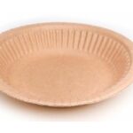 PIATTO FONDO CART. AVANA 20CM-400ML BORDO RIGATO KRAFT 20CM