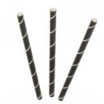 CANNUCCE CARTA NERA TWISTED 150X7MM NERO TWISTED BIANCO