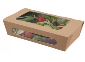 WEB_057401375.jpg INSALATIERA CART. C/FINESTRA PLA KRAFT 200/180X120/100X50MM - immagine 1