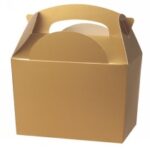 SCATOLA DECORATA "MEAL BOX" ORO 152X100X102 MM