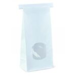 SACCHETTO C/FINESTRA LAMINATO BIANCO 245X115X72 MM