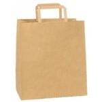 BUSTA CARTA C/MANIGLIA CARTA PIATTA NATURAL 26X16X29 CM