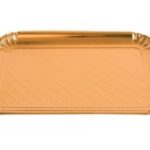 VASSOIO RETT.CARTONCINO LAMINATO ORO 28X20 CM