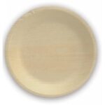 PIATTO ROT.FOGLIA PALMA NATURALE Ø20 CM