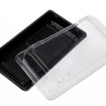 VASSOIO SUSHI NERO 171X91X30 APET NERO 171X91X20 MM