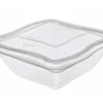 CONTENITORE C/COPERCHIO RPET TRASPARENTE 196X196X46MM