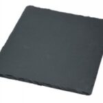 PIATTO QUADR.ARDESIA NERO 25X25 CM