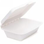 CLAMSHELL POLP.CELL.400ML BIANCO 185+120X55 + 2HCM