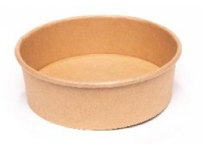 WEB_057402005.jpg INSALATIERA ROTONDA CART.KRAFT C/LAMIN.PE.500ML. Ø 14,5CM - immagine 1