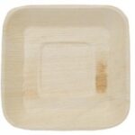 PIATTO QUADRATO IN FOGLIA DI PALMA NATURALE L 15 CM