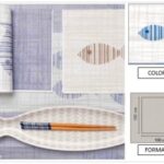 TOVAGLIA BIO LEAF DECORATO PESCE 100X100 AZZURRO