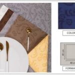 TOVAGLIOLO AIRLAID DAMASCATO LINEN 40X40 BLU