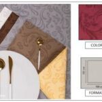 TOVAGLIA LINEN DAMASCATA 100X100 BORDEAUX