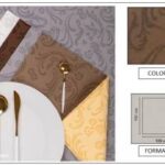 TOVAGLIA LINEN DAMASCATA 100X100 CAFFE"