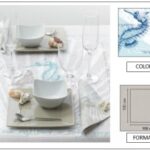 TOVAGLIA 100X100 AIRLAID CONCHIGLIA AZZURRO