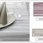 RUNNER 50X120 AIRLAID CORDA PERLA/AMARANTO