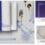 TOVAGLIOLO P4 AIRLAID CORDA MARINA FONDO BLU