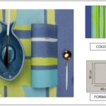 TOVAGLIOLO P4 AIRLAID ONDA VERDE LIME/CELESTE/BLU