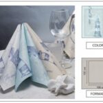 TOVAGLIA 100X100 AIRLAID YACHT CLUB AZZURRO