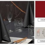 TOVAGLIOLO AIRLAID BIO LEAF POCKET 40X40 BORDEAUX