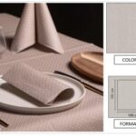 TOVAGLIA 100X100 AIRLAID CROCHET TORTORA