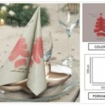 TOVAGLIA NATALE SU TELA 100X100 CM ORO