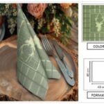 TOVAGLIOLO ALCE 40X40 CM VERDE