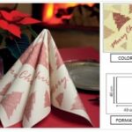 TOVAGLIOLO ALBERO DI STELLE 40X40 CM  ROSSO