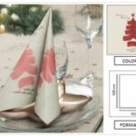 TOVAGLIA NATALE SU TELA 100X100 CM NATURALE