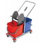 CARRELLO PIEGHEVOLE CON 2 SECCHI S/STRIZZ S/CES-P2.25.80