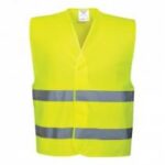 GILET ALTA VIS. 2 BANDE GIALLO O ARANCIO TG. S/M-4XL/5XL