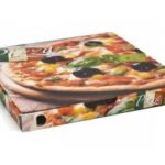 BOX PIZZA SEMICHIMICO "PIZZA-4 COLORI" 32,5X32,5X3-P