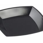 ASSIETTE GALA PULPE DE CANNE 188X188X25 MM LAMINATION NOIRE