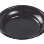 ASSIETTE GALAXIE RONDE PUL.CANNE LAMINATION NOIRE PE Ø 130MM