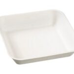 ASSIETTE KANOPÉE 100X100X20MM PUL.CANNE BLANCHE LAMIN. PLA