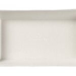 ASSIETTE QUARTZ PULPE DE CANNE BLANCHE 100X60 MM