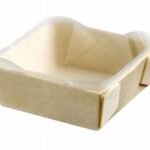 BARQUETTE BOIS CARRÉE+PAPIER CUISSON 55X55X20 MM, C&CX25