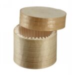 BOITE BOIS RONDE NORMANDE+COUV.+PAP.CUISS. Ø56 H35MM 45ML