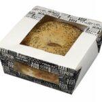 BOITE CARTON À FENÊTRE DISTRICT BAGEL 140X140X65MM