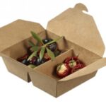 BOITE REPAS ECOKRAFT S 2 COMPARTIMENTS 800 ML 168X135X50 MM