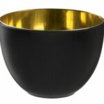 BOL TULIP" 160 ML NOIR/DORÉ PAR 20