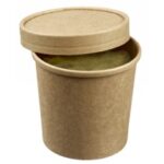 BOL À SOUPE 450 ML + COUVERCLE ECOKRAFT ENDUCTION PE