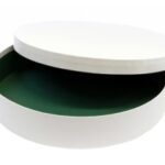 COFFRET REPAS ROND GOOD MORNING Ø 425MM EXT BLANC INT VERT