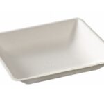 COUPELLE CARRÉE PULPE DE CANNE 135X125X25 MM